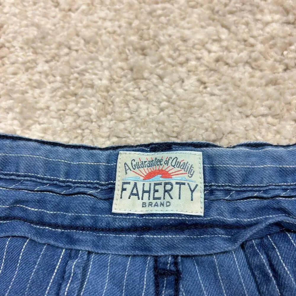Faherty Natural Indigo Dyed Stripe 8.5